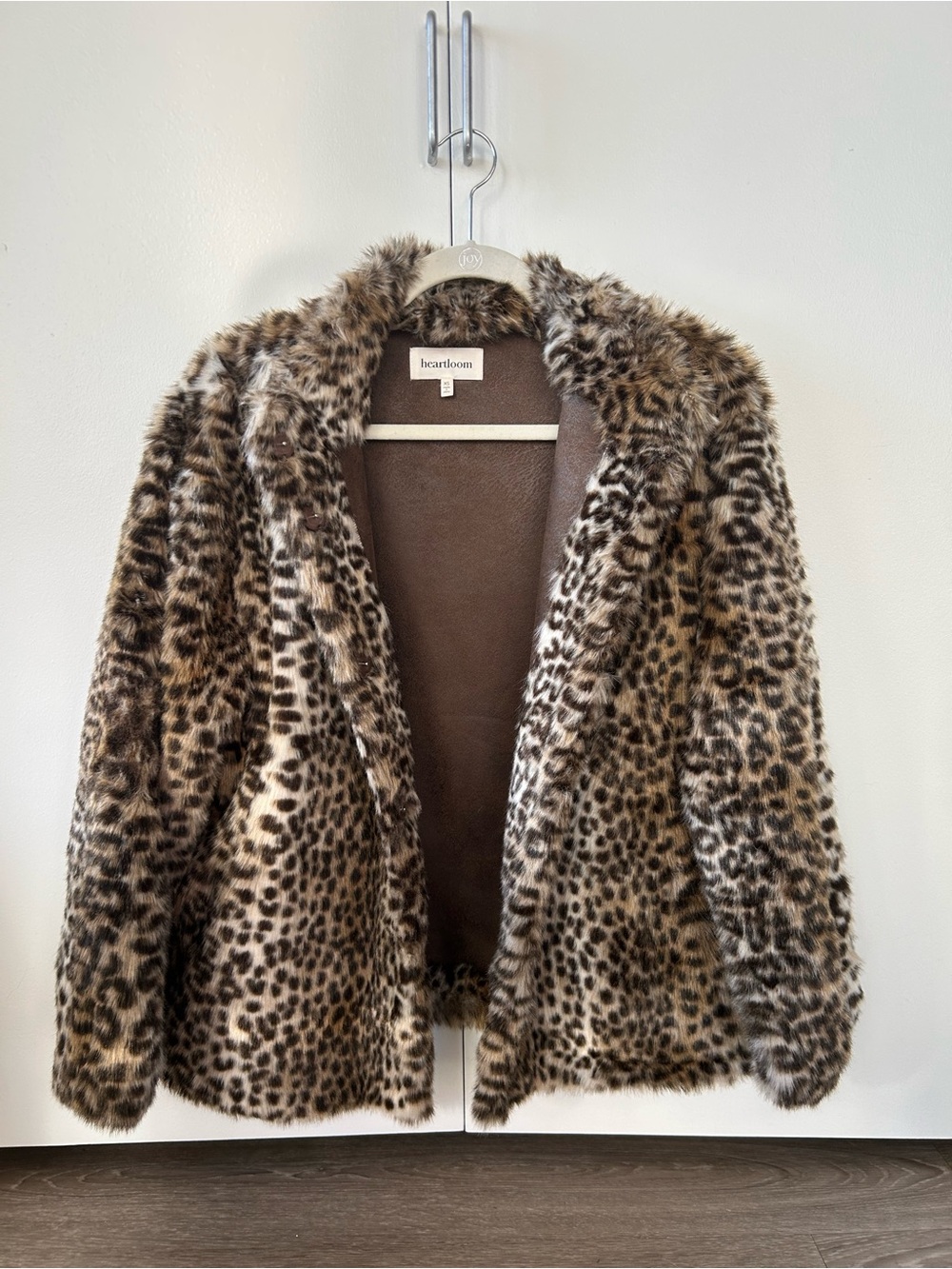 Heartloom Leopard Print Faux Fur Jacket